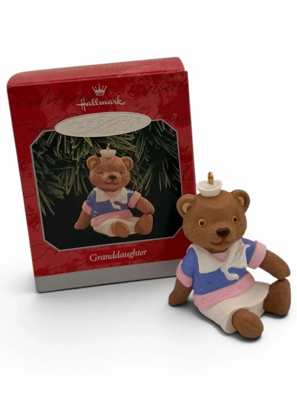 1998 Hallmark Keepsake Christmas Ornament Granddaughter Teddy Bear